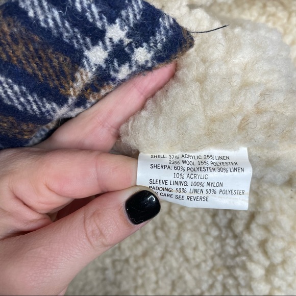 Vtg Northern Summit Mens Wool Blend Sherpa Lined Plaid Jacket Large 42/44 - Picture 6 of 7